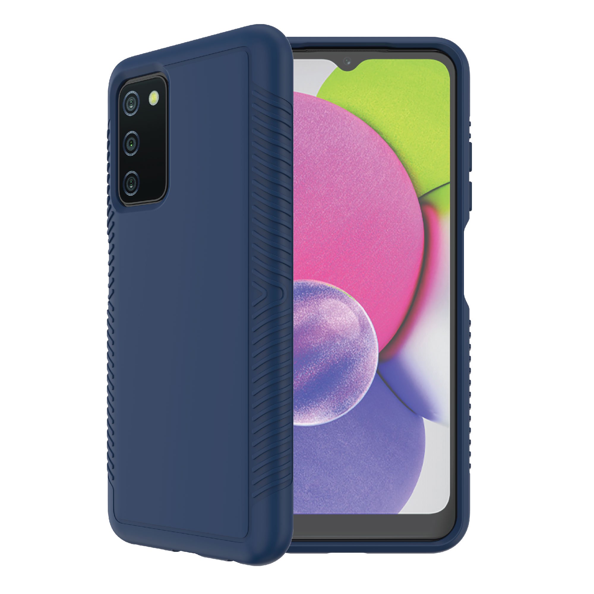 Protective Grip Phone Case for Samsung Galaxy A03s, Blue